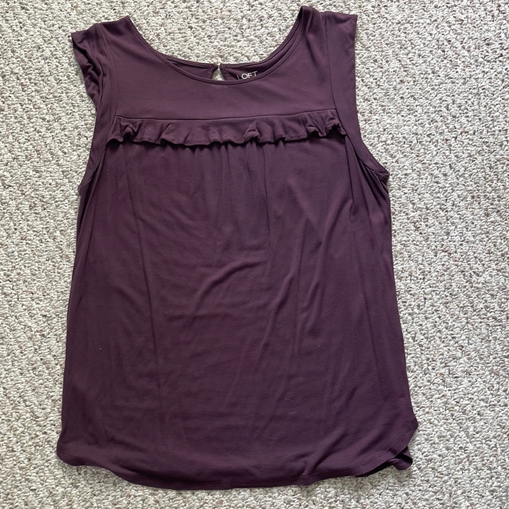 Large loft outlet purple tank top